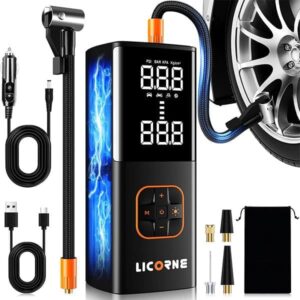 180PSI digital tire inflator with pressure gauge