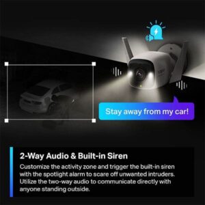 Tapo TP-Link 2K ColorPro Outdoor Camera wide view angle