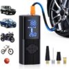Tire inflator portable air compressor for fast inflation