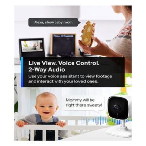 TP-Link Tapo C100 mounted on nursery wall