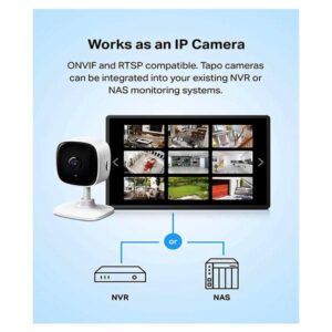TP-Link Tapo C100 with night vision in dark room